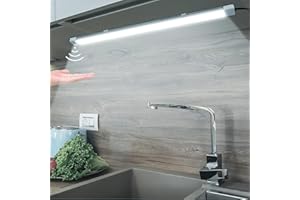 ‎LUXJET Kabelgebundene Unterbauleuchte Küche LED Dimmbar - LUXJET 60cm Neutralweiß Led Lichtleiste mit Berührungsloser Sensor, 220V, 1,2m Kabel - für Werkbank, Küche, Regale, Schrank