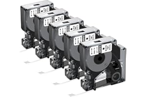 Upwinning 40913 D1 9mm Cinta Compatible Dymo D1 Cinta 9mm 40913 S0720680, Recambios Dymo 9 mm x 7 m cinta de etiquetas D1 40913 para Dymo LabelManager 160 LM280 360D 420P, 3X