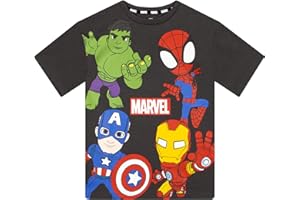 Marvel Maglietta Ragazzo Spidey And His Amazing Friends, Tshirt Bambino Spiderman, Ironman E Hulk, T Shirt Bambino Cotone