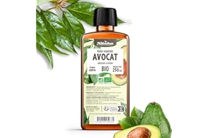 PLANÈTE AU NATUREL Avocadoöl Bio 250 ml - 100% Bio, Rein, Natürlich & Kaltgepresst, Avocado Oil zum Braten Grillen und als Würzöl oder Marinieren