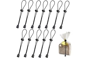 XHTXHT 12 Stück Verschlussclips für Beutel & Tütenverschlüsse, Verstellbare Clips für Angelruten, Lebensmittelbeutel, Brottüten Robust, Wiederverwendbar, Ersatz für Gummibänder/Tütenclips
