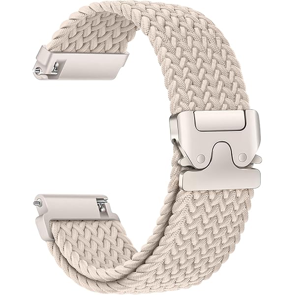 RanBluu 20 Mm 22 Mm Geflochten Armband, Elastisches Nylon Ersatzarmband, Stoff Sport Band Für Damen Herren Mit Metallschnalle (20 Mm, Sternenlichtfarbe