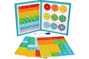 Dr. MUYA® Magnetisches Bruchrechnen Material 5 6 7 8 9 Jahre, Magnet Mathe Spiel, Magnetisches Mathematik Set, Brüche Lernen Magnet, Montessori Spielzeug, Geschenk für Kinder Einschulung Grundschule