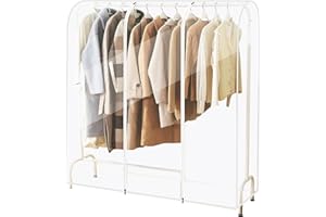 Anjing kleiderständer schutzhülle 2 Reissverschlüsse, Extrabreit, 120 * 150 * 50cm, Dickere PEVA Transparente kleiderständer abdeckung