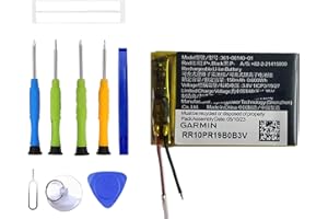ERYNK 361-00140-01 Nueva batería de Repuesto Compatible con Garmin Forerunner 55/GPS Running Smartwatch con Kit de Herramientas