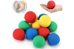 Tapvai Lot de 12 balles souples Pour enfants Diamètre : 6 cm En mousse EVA Jeux intérieurs et activités familiales Pour garçons et filles