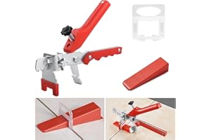 GUDECIUS Croisillon Autonivelant 3mm 501 Pièces kit de Nivellement pour Carrelage 400 Croisillon Carrelage Autonivelant 100 Cale Carrelage Réutilisable et 1 Pince à Niveler Bricolage Outillage