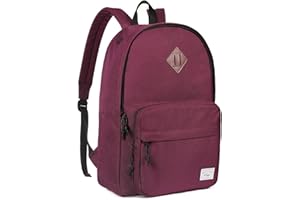 Kasgo School Backpack, 15.6 Inch Classic Lightweight Water-Resistant Rucksack Backpack for Men Women Teens Girls Boys Kids to School, College, Travel, Work