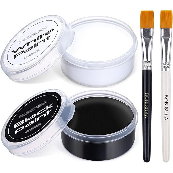 KARLOR 3-in-1 Face & Body Paint – Schwarz, Weiß, Rot, Wasserdicht, Für Halloween, Karneval, Cosplay