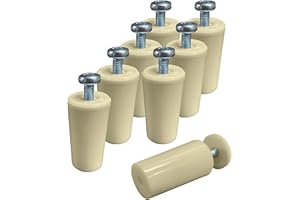 ARNAIN Topes Persiana Marfil de 40mm para Persianas Enrollables. Fabricados en PVC, Cada Tope Persiana Marfil Incluye Todo lo Necesario para su Montaje, Arandelas y Tornillos. (8 Unidades Marfil)