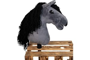 KHT ARIA SHOP Cheval en peluche, jouet de sport, hobby Horse, sport tendance, exercices de dressage, équitation sans cheval, cheval de loisirs fait à la main, taille DIN A3