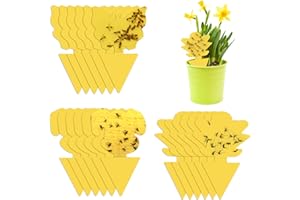 HIEBUM Gelbsticker Trauermücken Bekämpfen 18 Stück, Trauermückenfrei Fliegenfalle Fliegenfänger, Gelbtafeln für die Zimmerpflanzen