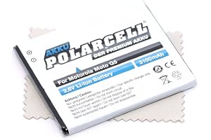 Ersatz Akku passend für Motorola Moto E3 Moto G4 Play Moto G5 Moto E4 (Ersetzt Originalakku GK40) Polarcell mit mungoo Displayputztuch