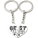 TRIXES Portachiavi a Cuore Due metà Best Friends Forever