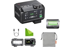 Godox iT30Pro N Mini Flash TTL - 120g Portatile con Touchscreen da 2,8", Sync High-Speed 1/8000s, Diffusore Integrato, Wireless 2,4GHz (Master/Ricevitore), Caricamento USB-C per Nikon (Nero)