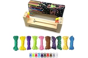 Hongci Jig bracciale Maker set-10 rilascio laterale di plastica fibbie e 10 paracadute，cordoncini，Paracord intrecciatura in legno massiccio maglia tessitura DIY manuale Braiding kit