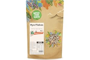 Wholefood Earth Copos de centeno, sin OMG, vegano, sin lácteos, sin azúcar añadido, 1 kg