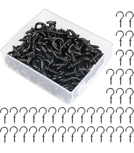 QUARKZMAN Haakse haken, 50 stuks 1-1/4 inch L-vormige schroefhaken