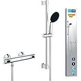 GROHE QuickFix Precision Flow thermostatische douchemengkraan met glijstangset 60 cm Chroom