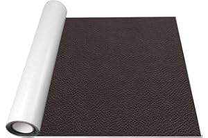 SZYCKJGS Simili Cuir Autocollant 40x150cm, Patch Cuir Auto-AdhéSif RéNovation Marron Foncé, Cuir Autocollant pour RéParation Canapé pour CanapéS, SièGes De Voiture, SièGe,Bricolage Artisanat