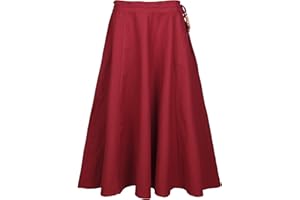 BATTLE-MERCHANT Gonna Medievale Lucia per Bambine - in Cotone - Costume Vichingo - Diversi Colori Disponibili