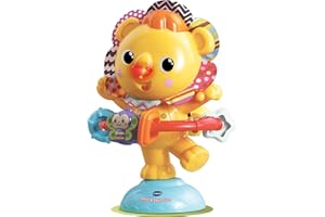 VTech Twist and Spin Lion, Music Toy for Sensory Play, Educational Toys for Kids, Baby Interactive Toy with Lights and Songs, Suction Cup, Suitable for Boys and Girls 6 Months +, English Version