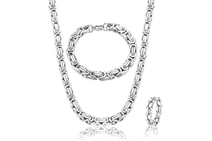 Uirheurd Königskette Armband Einstellbare Ringe Set