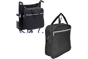 LONGZHUO Torba na wózek inwalidzki, wózek, poręcz, plecak, wisząca torba do przechowywania z odblaskowym paskiem do codziennego użytku na zewnątrz