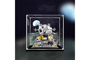 FYHCY Vitrine pour Lego 10266 Apollo 11 Module Lunaire vitrine Acrylique vitrine pour Lego 10266 (modèle Lego Non Inclus) Inkjet