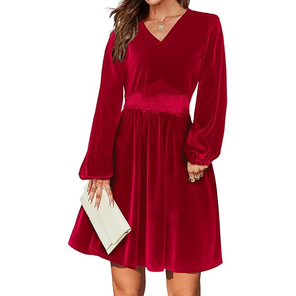 Bbonlinedress Fluwelen cocktailjurk met lange mouwen voor dames, fluwelen vintage midi-jurk voor bruiloftsgasten, Bourgondy, XXL Bbonlinedress Fluwelen cocktailjurk met lange mouwen voor dames, fluwelen vintage midi-jurk voor bruiloftsgasten, Bourgondy, XXL