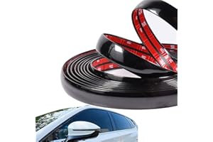 OWDFF Striscia Adesiva Cromata Auto 25mm x 5 m Strisce Decorative per Auto Strisce Cromate Auto Nero per la Decorazione Esterna dei Finestrini Della Carrozzeria (25mm)