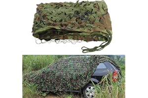 CAMOUFLAGE NET Rete mimetica di mimetizzazione, in tessuto Oxford, per nascondersi durante la caccia e sparare, da esercito, per il campeggio (2 / 3 / 5 / 7 m), 2x1.5M