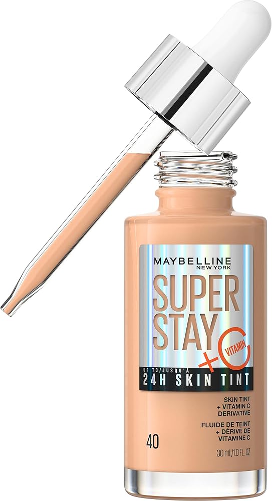 Maybelline New York Super Stay Skin Tint Fondöten - 40 | Esnek Kapatıcı, Dermatolojik Olarak Test Edilmiş Vegan Formül, Komedojenik Olmayan Hassas Ciltler, Paraben İçermez