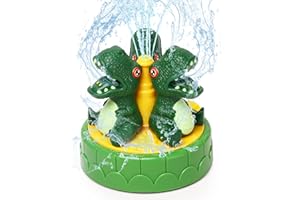 wgde toy Outdoor Water Spray Sprinkler for Kids and Toddlers, Dinosaurs Summer Outside Toys Backyard Games, Attaches to Garden Hose Splashing Fun Toys for 3 4 5 6 7 8 9 10 11 Year Old Boys Girls Gift