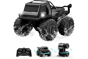ACAMMZAR Anfibio Macchina Telecomandata per Bambini, 1:16 4WD Impermeabile Tutti i terreni Monster Truck, Off-Road RC Auto 60Mins+ Tempo di gioco, con luce, acrobazia, rotazione a 360 gradi