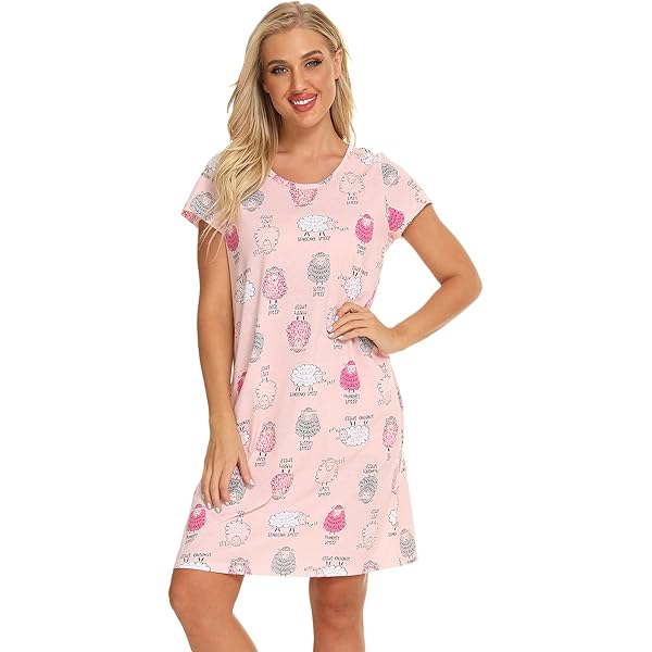 Camicia Da Notte In Cotone ENJOYNIGHT Per Donna | Stampa Graziosa, Maniche Corte - Comoda E Traspirante - Foto 8