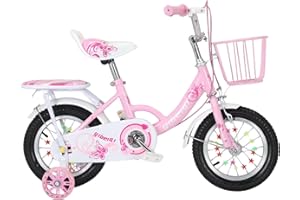 Touch of Venetian 12" 14" 16" Girls Children Bike with Stabilisers Wheels Kids Bike for Ages 3-9 Years Old Pink