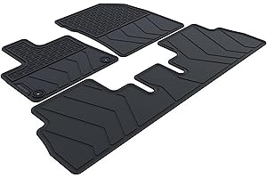 Kovvar Alfombrillas de Coche de Goma adecuadas para Citroën Berlingo Multispace 2018-2025 Versión: L1/L2 | 5 plazas | Sistema de fijación: Clips (con Anillo)