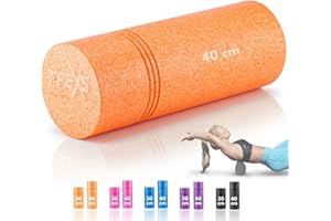 FX FFEXS Foam Rollers for Muscles, Foam Roller for Back Pain, Massage Roller, Muscle Roller, Back Roller, Exercise Roller for Physio, Yoga, Gym or Pilates, 40 cm, Orange, High Density