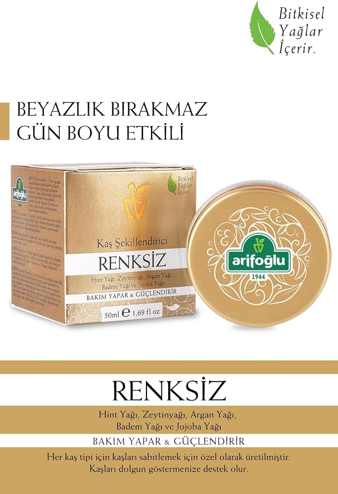 Arifoğlu Kaş Şekillendirici - Renksiz 50ml- Bakım Yapar & Güçlendirir