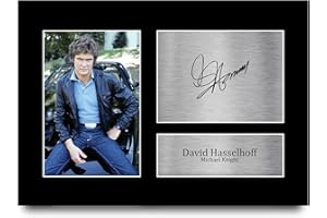 HWC Trading A4 David Hasselhoff Knight Rider Geschenke Gedruckt Signiert Autogramm Bild Für Fernsehshow Fans