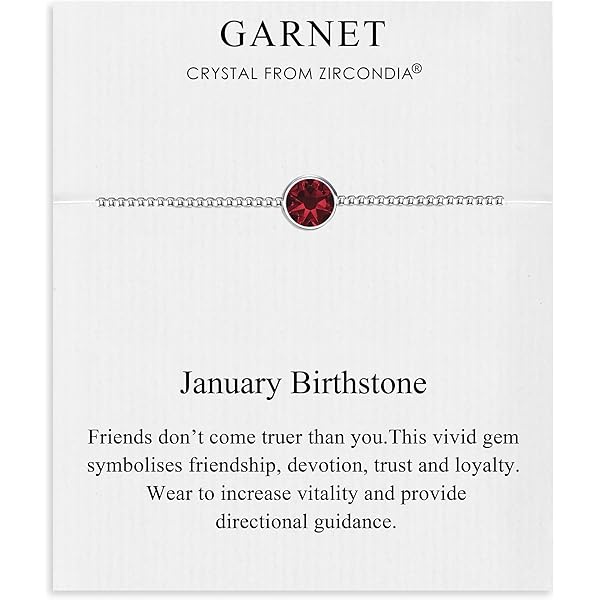 Boucles D'oreilles Clous Grenat Janvier, Pierre De Naissance - Cuivre Et Cristal, Silverspeck