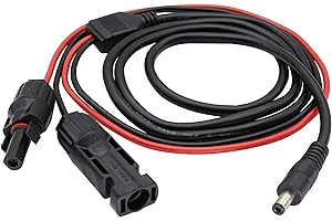 zdyCGTime 16AWG Cavo da Maschio e femmina solari a DC 5.5x2.1mm maschio,DC5521 a Maschio e femmina solari Connettore del Cavo,Alimentatore Generatore Portatile e Adattatore Prolunga Cavo.