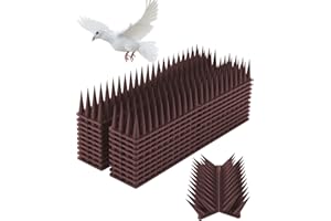 GEULIEBY Bird Spikes for Outside, 20 Pack Bird Spikes, High Thorn Bird Deterrent Spikes, Pigeon Spikes for Small Bird Robin Raccoon, Easy Installation Bird Defender Spikes use for Fence Balcony Building