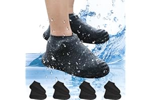 Mrltau 2 pares de fundas para zapatos impermeables, antideslizantes, reutilizables, para zapatos de lluvia para hombres y mujeres, zapatos de protección contra la lluvia