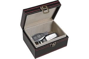 SunnyOcean Faraday Box for Car Keys, Keyless Car Key Signal Blocker Box, RFID Signal Blocking Box for Car Keys, Anti-Theft, Anti-Scanning, Anti-GPS Tracking, 4.52 x 3.54 x 2.44 in