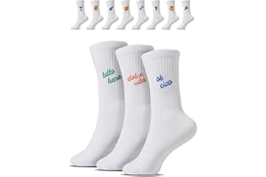 COOL SOCKS CLUB Funny Socks with Motif (3 Pairs), Gifts for Men and Women, Fun Cotton Socks, Tennis Socks for Men and Women