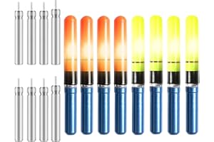 ‎FUFRE FUFRE Knicklichter Angeln, Elektronischer Bissanzeiger Angeln mit Typ CR322 Stabbatterie, LED Leuchtstäbe Angeln, LED Knicklicht Angeln, Fishing Glow Sticks Angelrute Schwimmt Knicklicht Angelzubehör