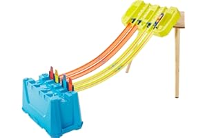 Hot Wheels Track Builder Gravity Speed Box with Launch Gate, Clamp 4 Lane Start Gate 2 Hot Wheels 1:64 scale Vehicles, GLC95