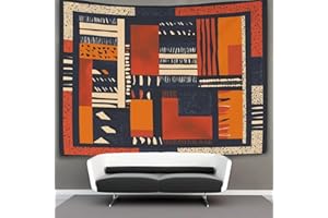 kaiyun Motivo africano in tessuto di fango Arazzo Per Camera Da Letto Estetico,Arte astratta Da Appendere Alla Parete Per La Decorazione Della Casa 180cmx230cm